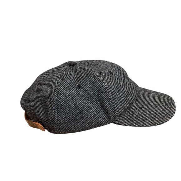 Vintage Timberland Men's Strap Back Hat Tweed Wool Blend Quilted Lining Leather - Picture 3 of 7